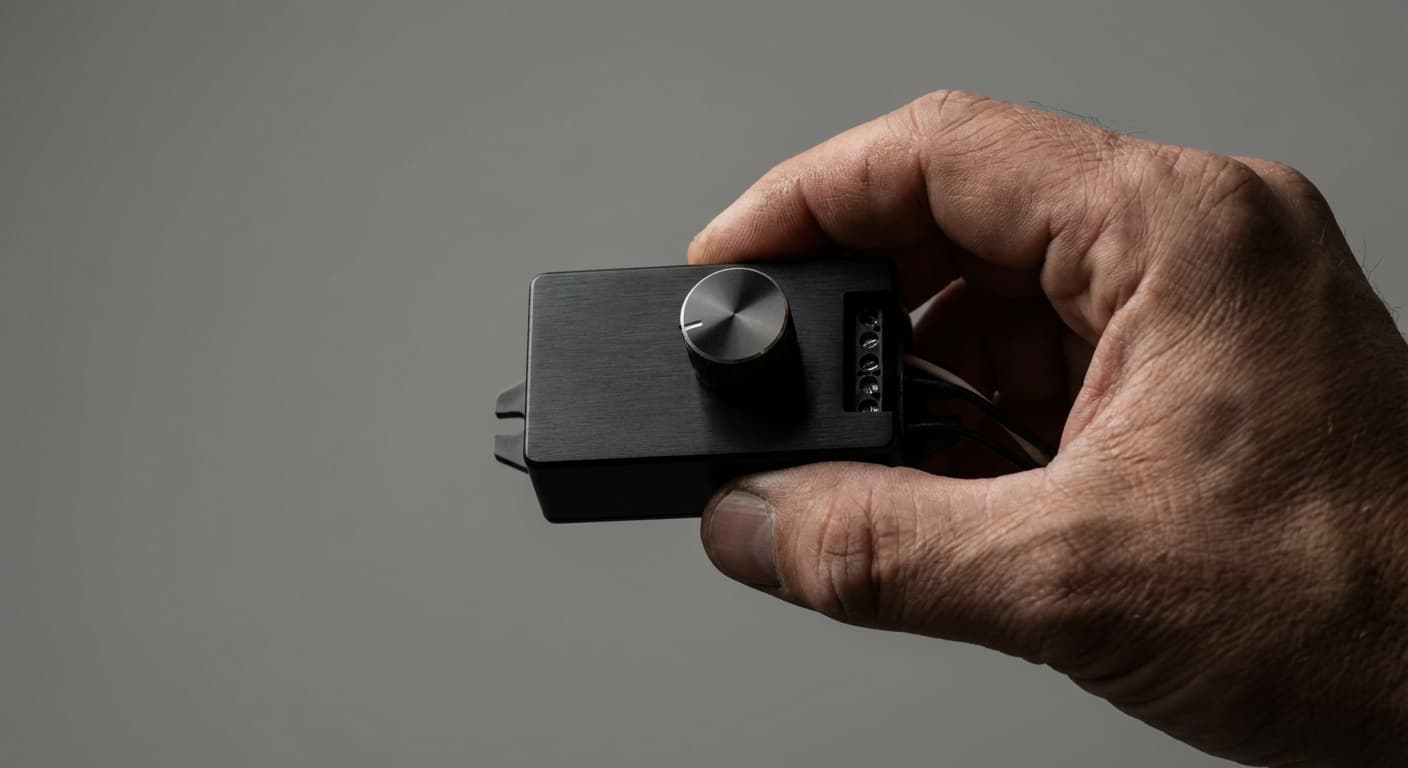 Gros plan sur un module électronique de variateur d'éclairage