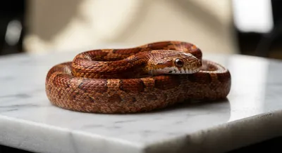 Gros plan macro sur un bébé couleuvre montrant les détails de ses écailles.